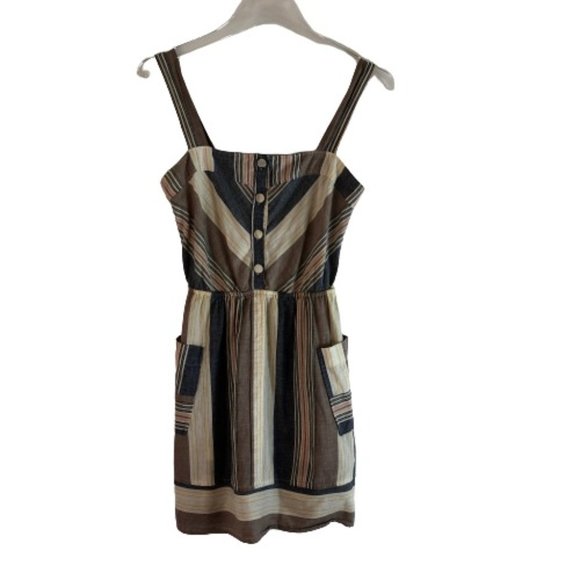 Urban Outfitters Tops - Urban Outfitters Tunic Tank Top Chevron Stripe Tan